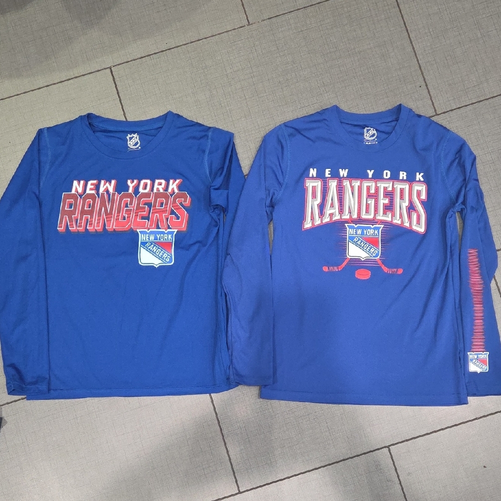 NHL New York Rangers Kids Blue Long Sleeve Tees